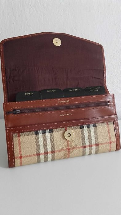 Burberry- kopertówka- podróżny organizer na dokumenty- unikat