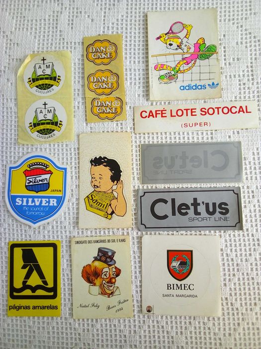Autocolantes diversos dos anos 80 e 90
