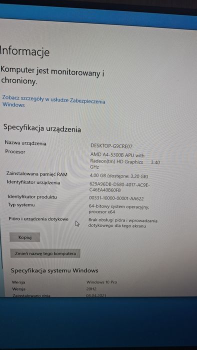 Komputer HP Windows 10