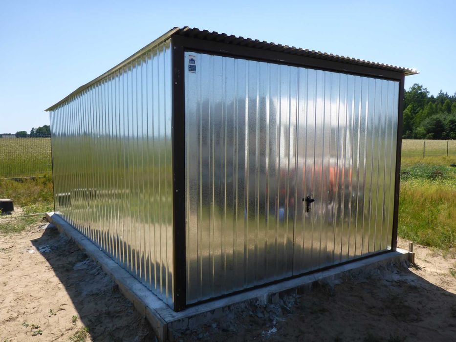 Garaż blaszany 3x5 m Ocynkowany Garaż Blaszak Wzmocniony Garaże blaszane 3x5 3x6 4x5 4x6 6x5 6x6 PRODUCENT