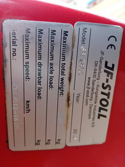 Kosiarka dyskowa JF STOLL SB 2805 **2013r**