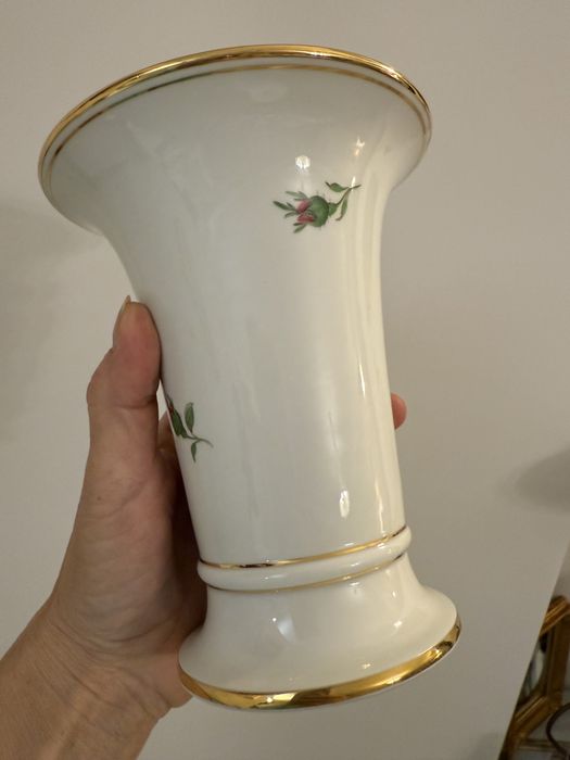 Miśnia Meissen wazon z różą