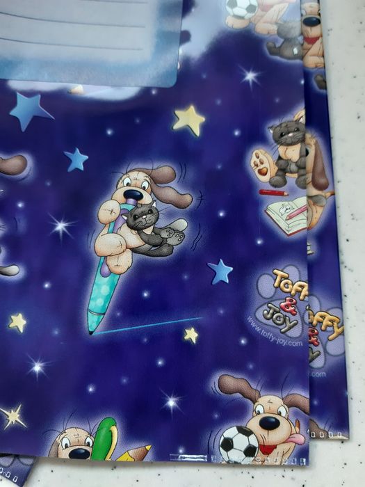 Okładki na zeszyt Toffy Joy pieski z naklejką okładka sześć szt pies