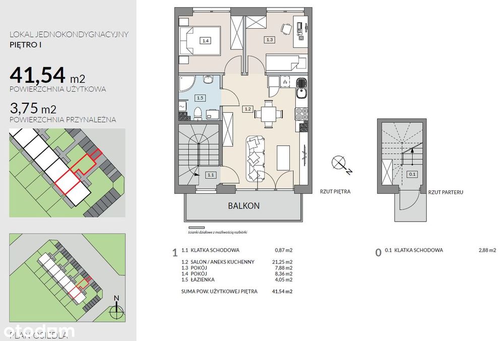 Mieszkanie 45,39 M2, Fotowoltaika+Ogródek+ Miejsce Postojowe W Cenie!