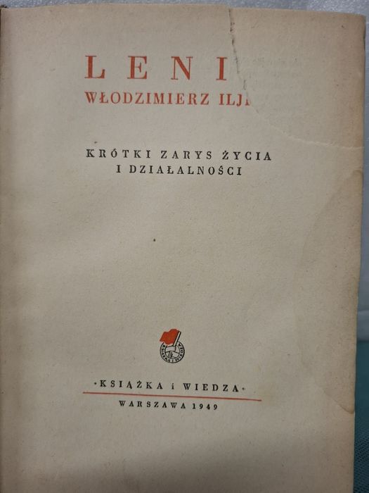Lenin życie działalność 1949