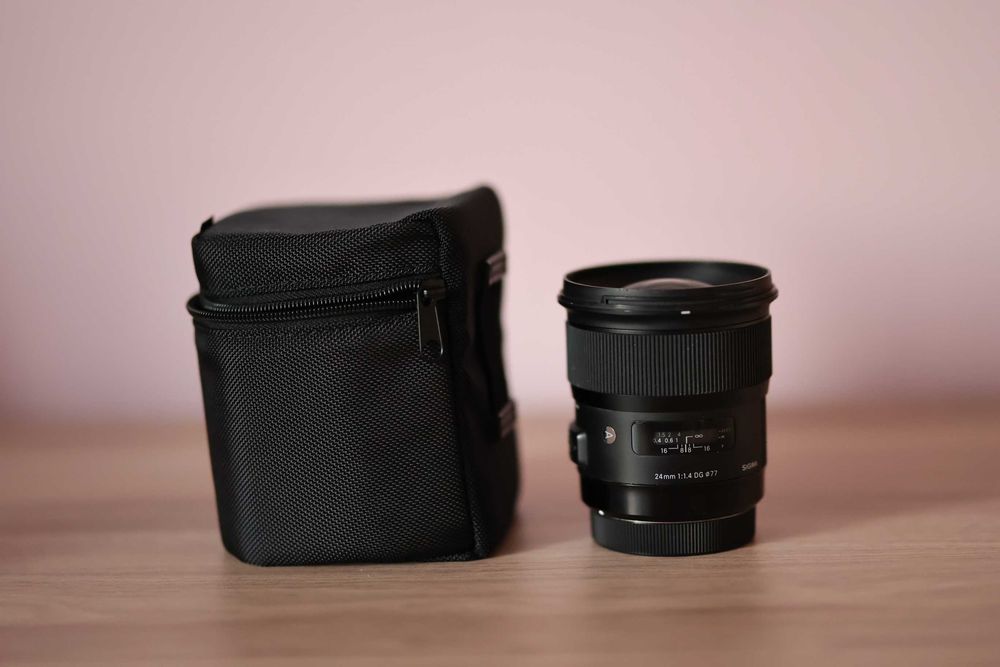 Obiektyw Sigma DG Art 24 mm f. 1,4  EF Canon *jak nowy