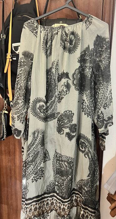 Vestido longo estampado
