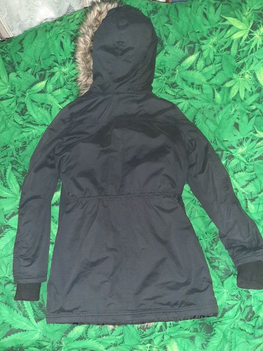 Czarna kurtka parka  cropp s