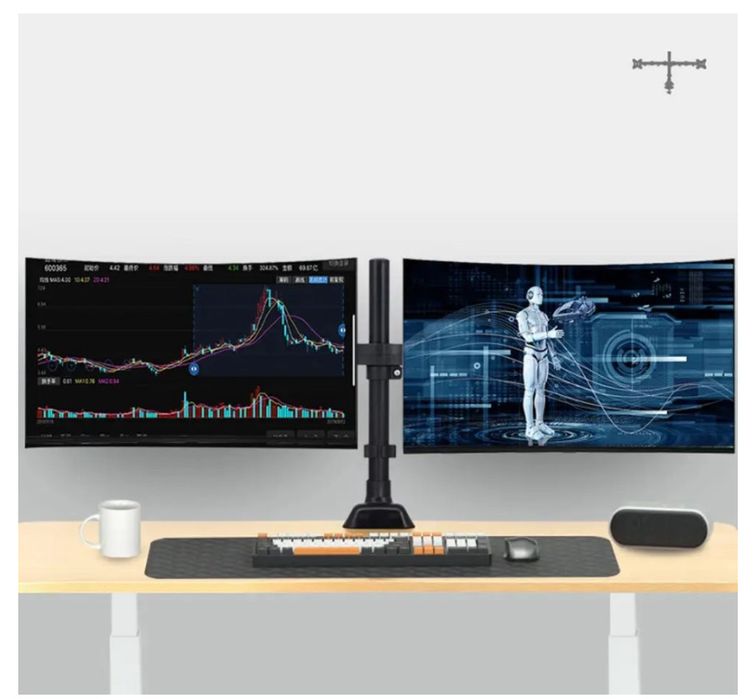 Крепление настольное на два монитора Z022 17"-33
