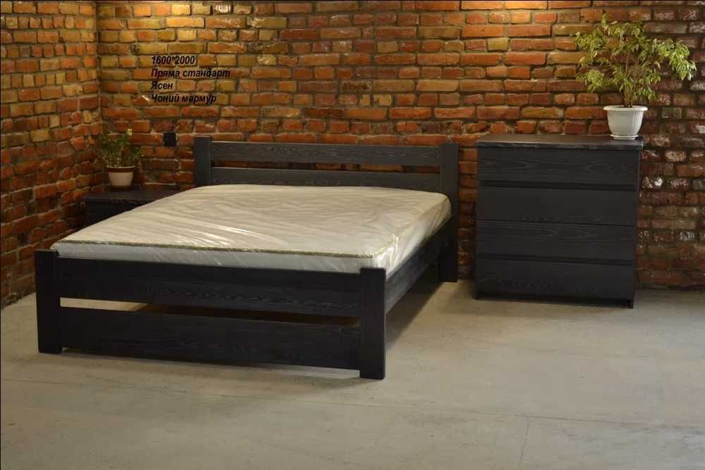 Дерев'яне ліжко Деревянная кровать ДУБ ВЯЗ ЯСЕНЬ Любые размеры МАТРАС!