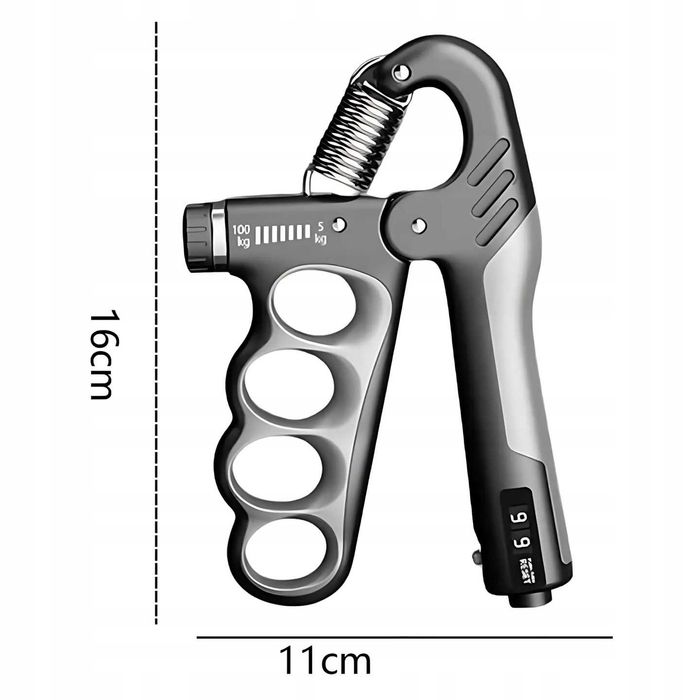 ŚCISKACZ DO RĄK do 100KG Regulowany Opór z LICZNIKIEM Solidny MOCNY