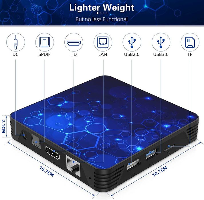 BOX android 4K IPTV FULL 4GB Ram-32GB Memória NOVAS
