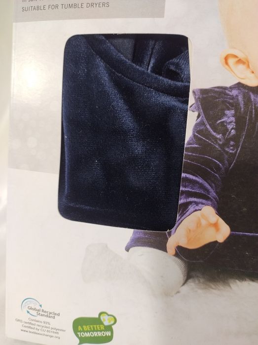 Dziecięca sukienka welurowa 86/92 granat