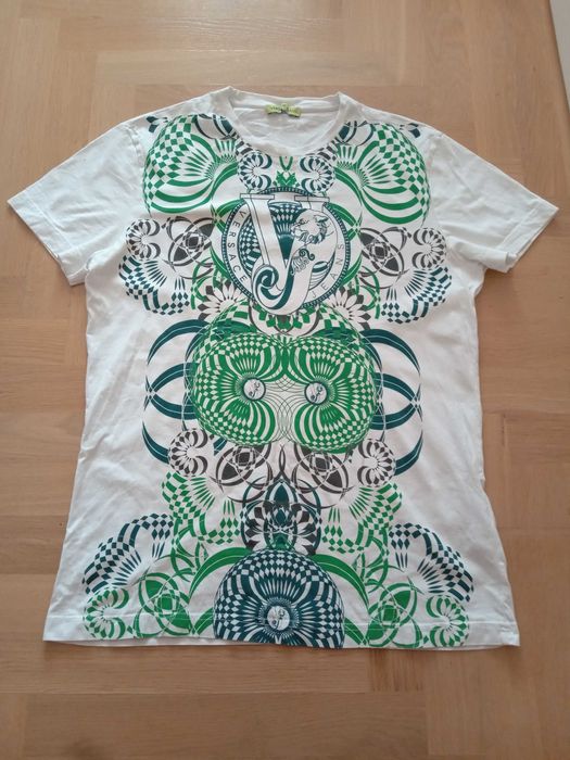 Versace jeans tshirt optical biały M