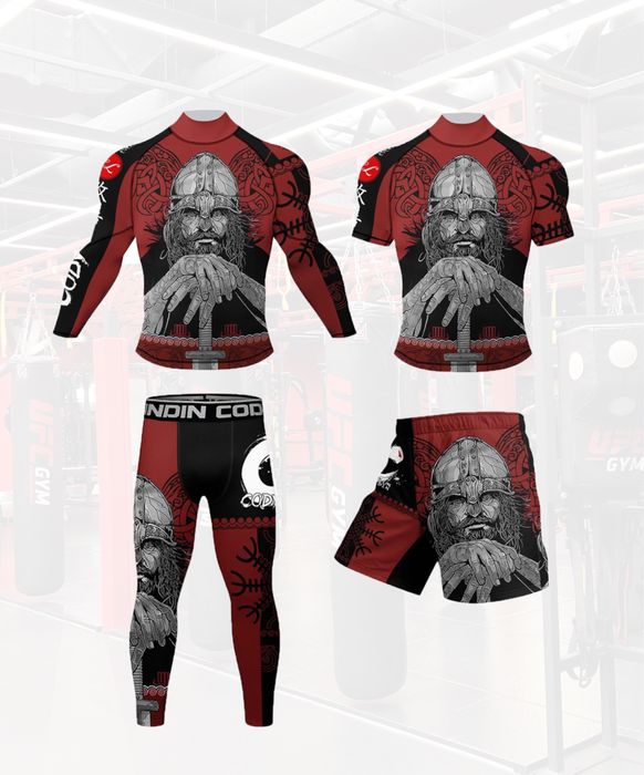 Комплект 4 в 1 рашгард, футболка, шорты, леггинсы.