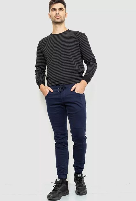 Джоггеры мужские на флисе цвет темно-синий 29