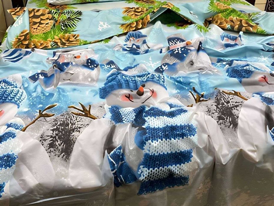 Комплект белья Снеговик полуторный