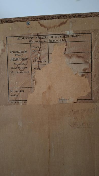 Witrynka z biureczkiem PRL