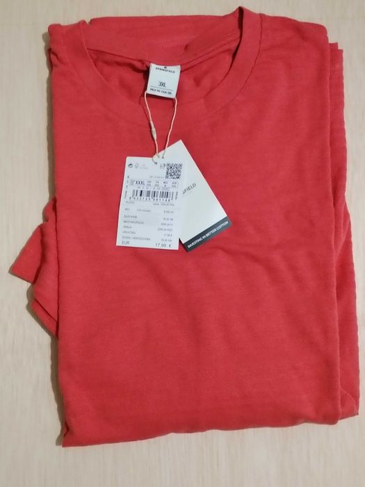 T-shirt de manga curta Springfield cor coral tamanho XXXL