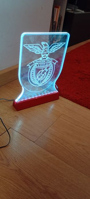Benfica led acrilico 30 cm altura