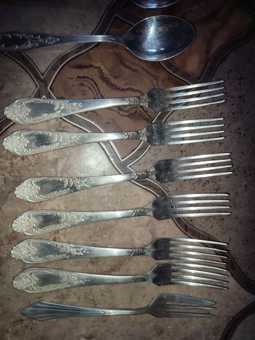 Мельхиор,столовое серебро.Клеймо МНЦ