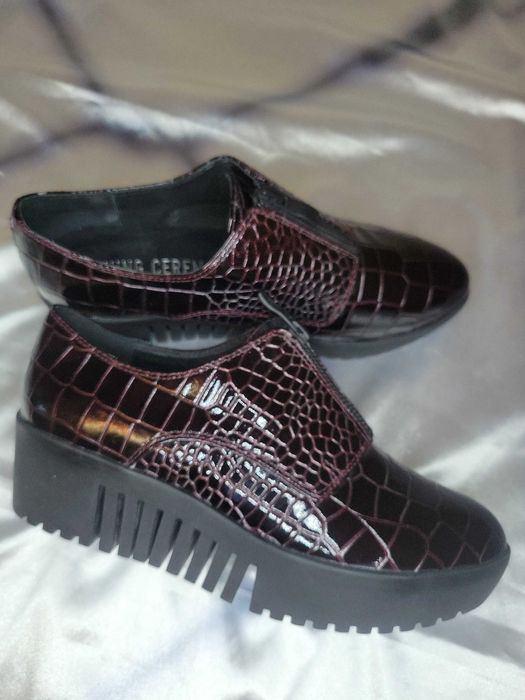 Opening Ceremony Лоферы,кожа с тиснением под крокодила на платформе,38