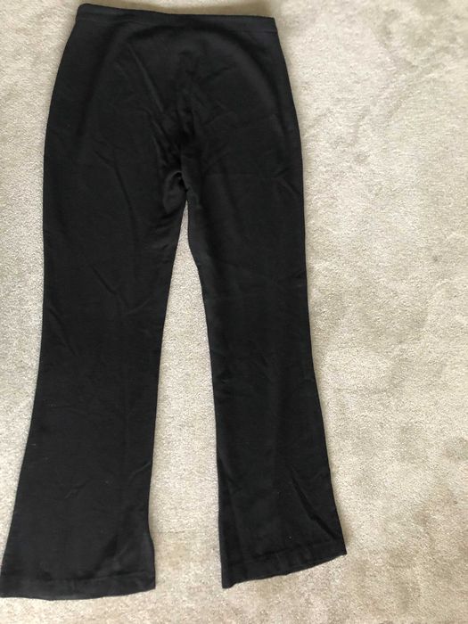 Calças pretas Mango, corte largo direito -  38