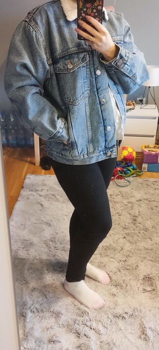 Kurtka jeansowa z kożuszkiem - r. S Pull&Bear