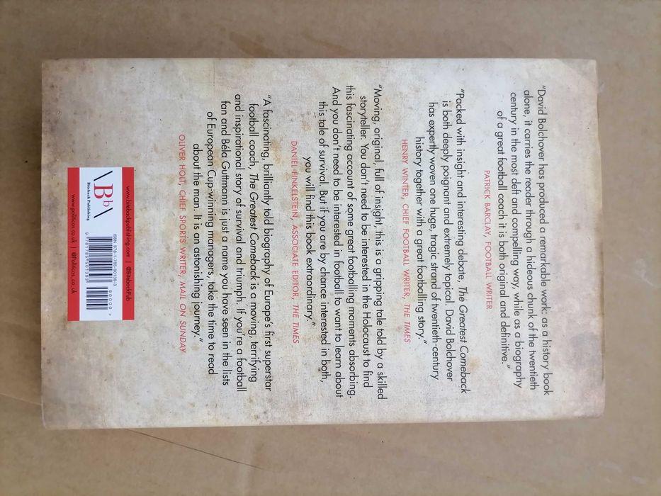 Livro BELA GUTTMANN De Sobrevivente do Holocausto á Gloria no BENFICA