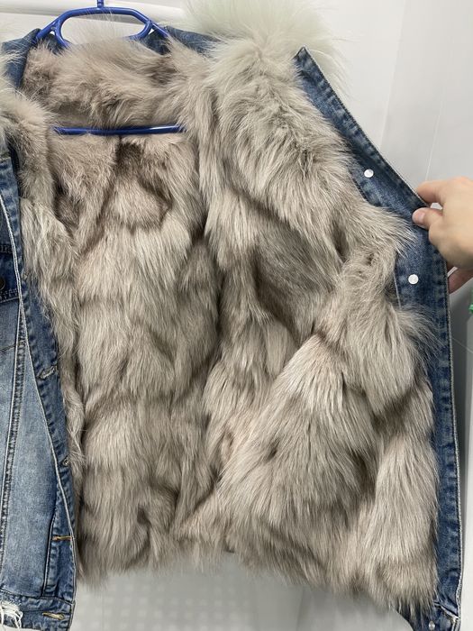 Kurtka jeansowa z futrem