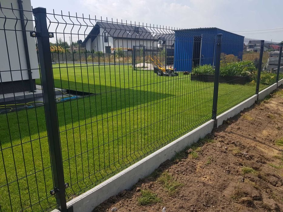 Ogrodzenie panelowe WIŚNIOWSKI 123cm 4mm OC+RAL podmurówka 74zł/mb