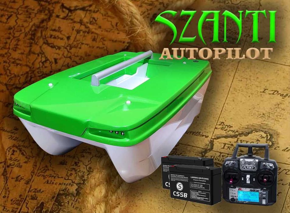 Łódka zanętowa - SZANTI z Autopilotem GPS + Echosonda - Do końca Roku taka Cena