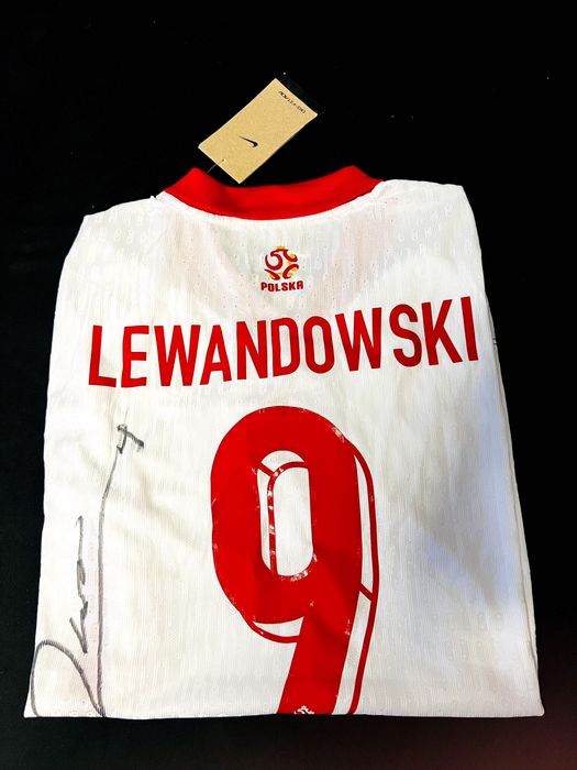 Aktualna koszulka kadry Polska Lewandowski z podpisem!