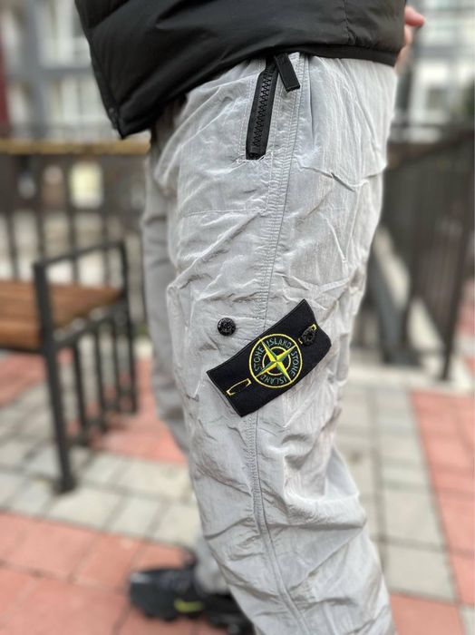 ХИТ! Штаны нейлон карго Stone Island. Нейлоновые стон айленд.