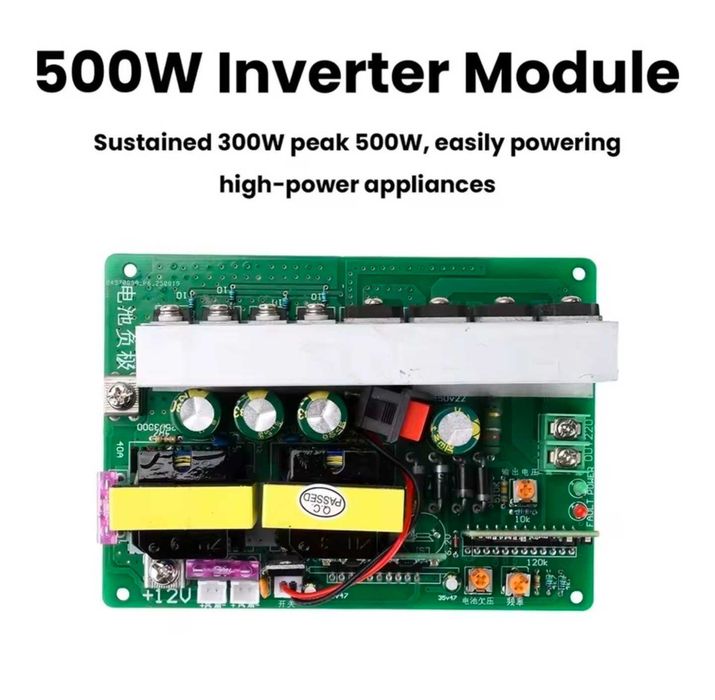 Інвертор 12-220, чиста синусоїда 500W