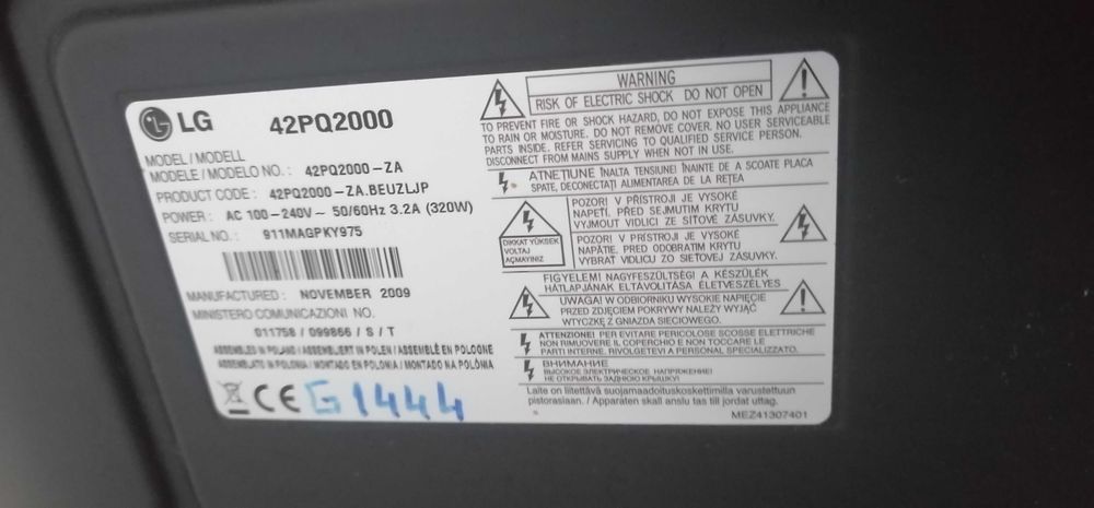 TV Televisão LG 42 Polegadas avariada