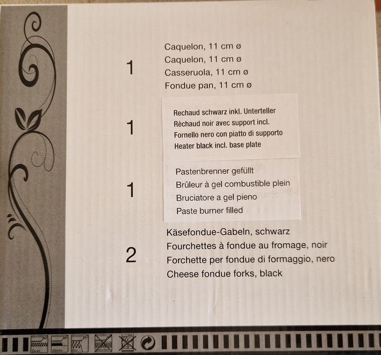 Founde serowe Swiss nowe ceramiczne