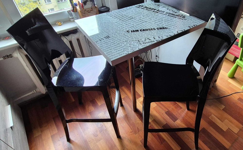 Krzeslo barowe Sgabello Glenda scab design czarny