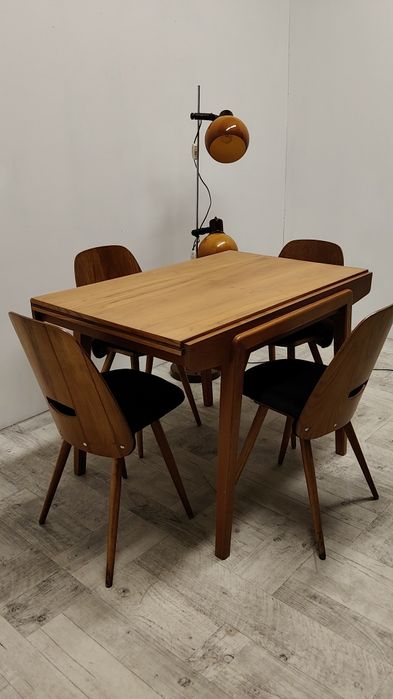 stół PRL Tatra Nabytok design Czechosłowacja lata 70-te rozkładany
