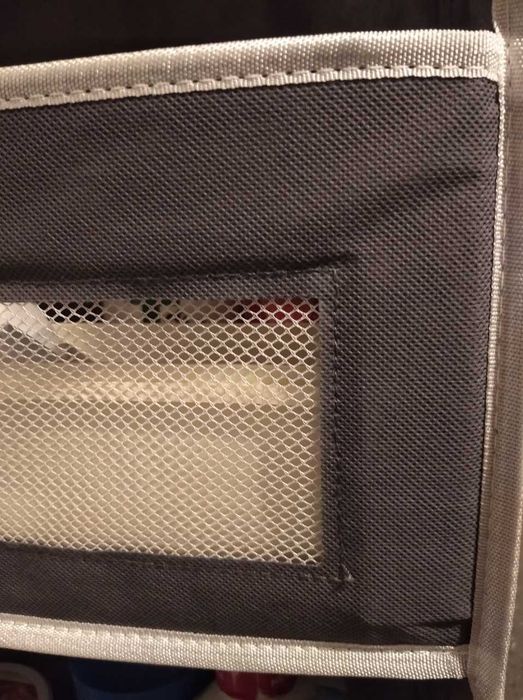 Organizer wiszący na drzwi 145×40 cm szary mocny