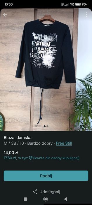 Bluza damska z kieszenią