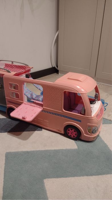 Mattel Barbie Wymarzony Kamper + lalki + zestaw sklep