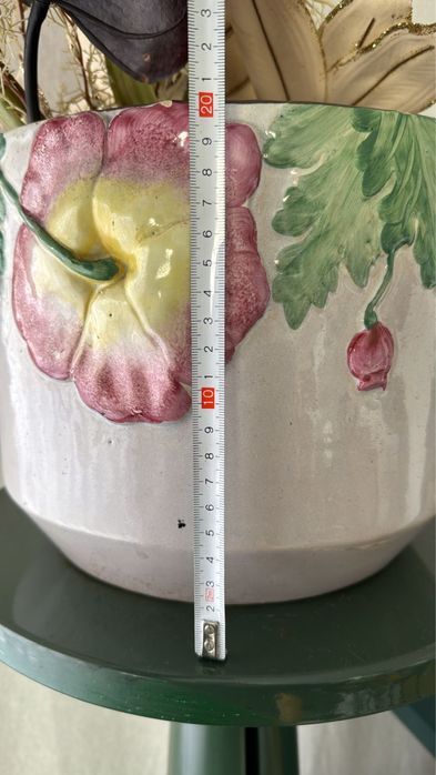 Cachepot antigo em faiança (Majolica)