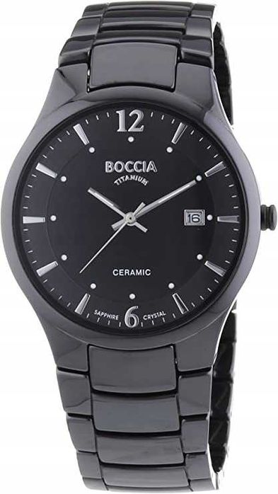 Mała WADA Zegarek Boccia Titanium 3572-02 ceramika Szkło szafirowe
