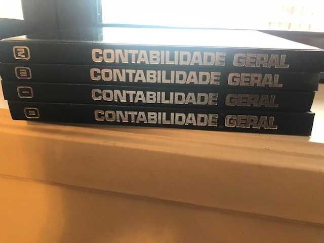 Livros de curso contabilidade geral - 4 volumes.