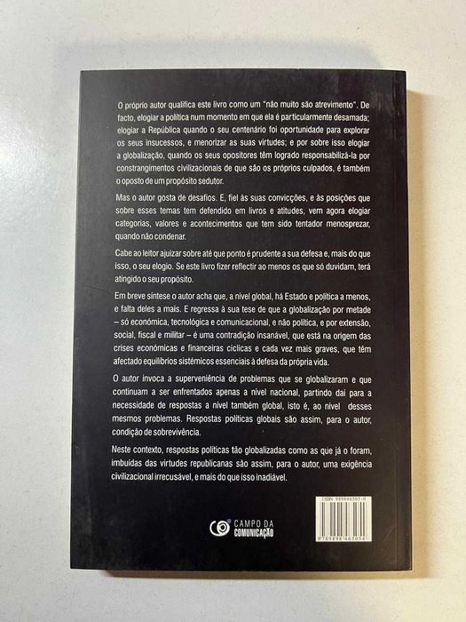 Livro - Elogio da Política, da República e da Globalização (ctt grátis