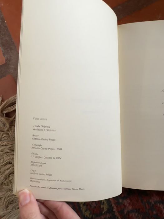 livro Verdades e Fantasias de António Castro Poças.