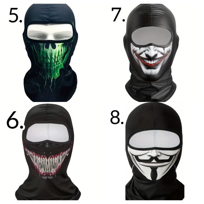 Стильна Балаклава / мото підшоломник подшлемник/ маска джокер череп