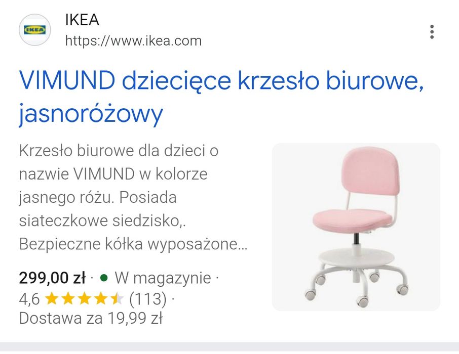 Krzesło obrotowe ikea