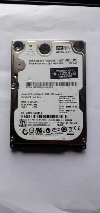 Жесткий диск для ноутбука з він 7